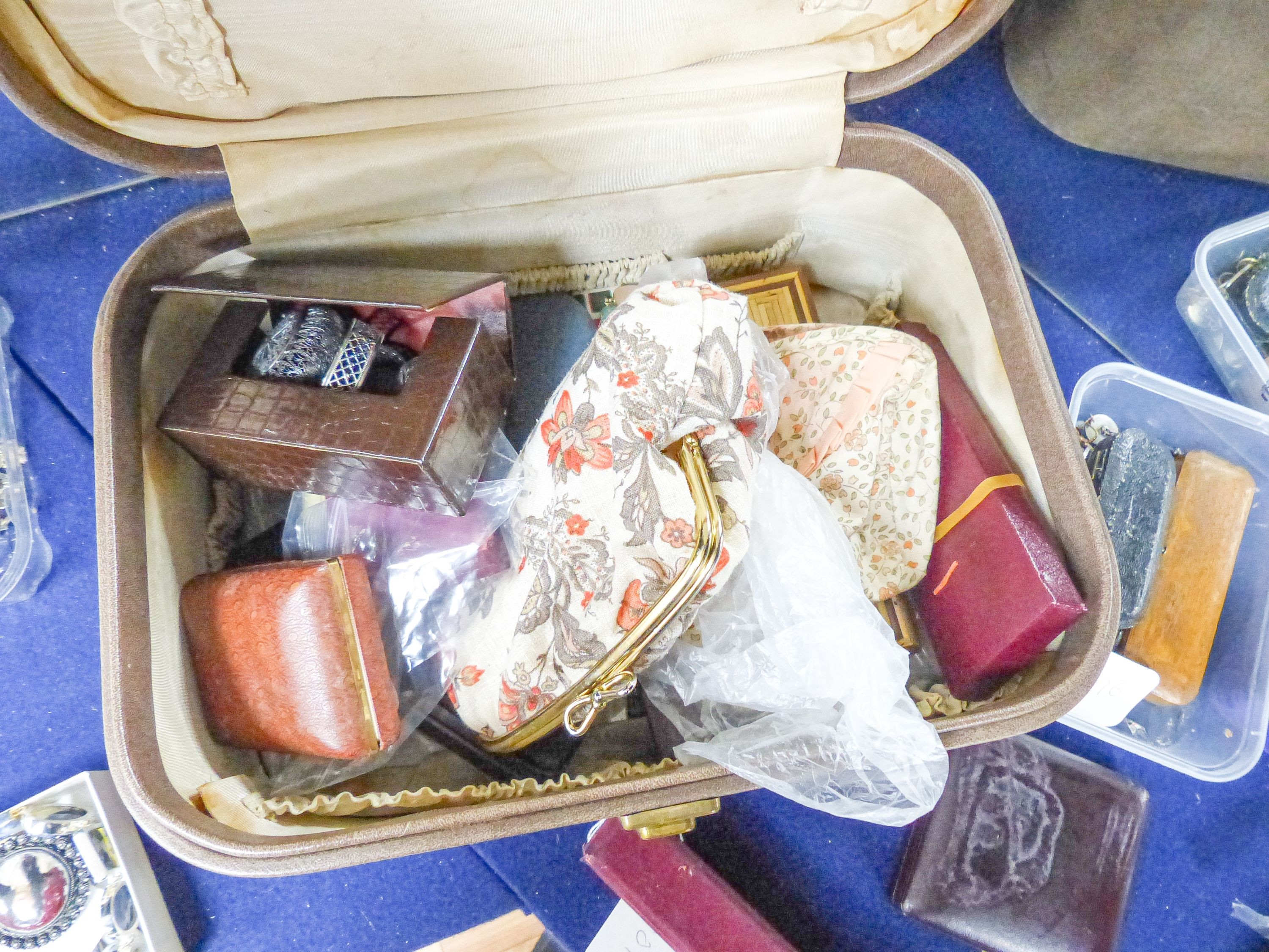 A vintage 'Marvin Hermetic' watch, various pens, a penknife, a set of guinea scales, costume jewellery and sundry items.